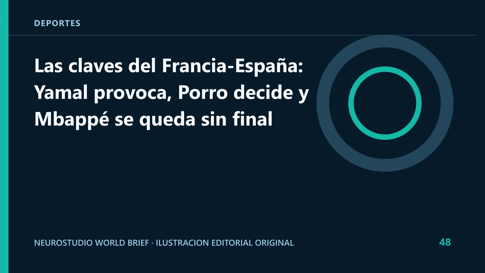 Ilustracion editorial original para: Las claves del Francia-España: Yamal provoca, Porro decide y Mbappé se queda sin final