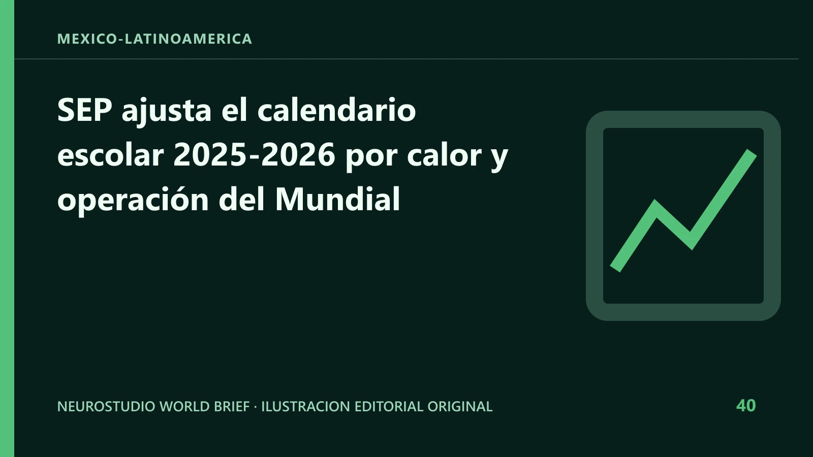 Ilustracion editorial original para: SEP ajusta el calendario escolar 2025-2026 por calor y operación del Mundial