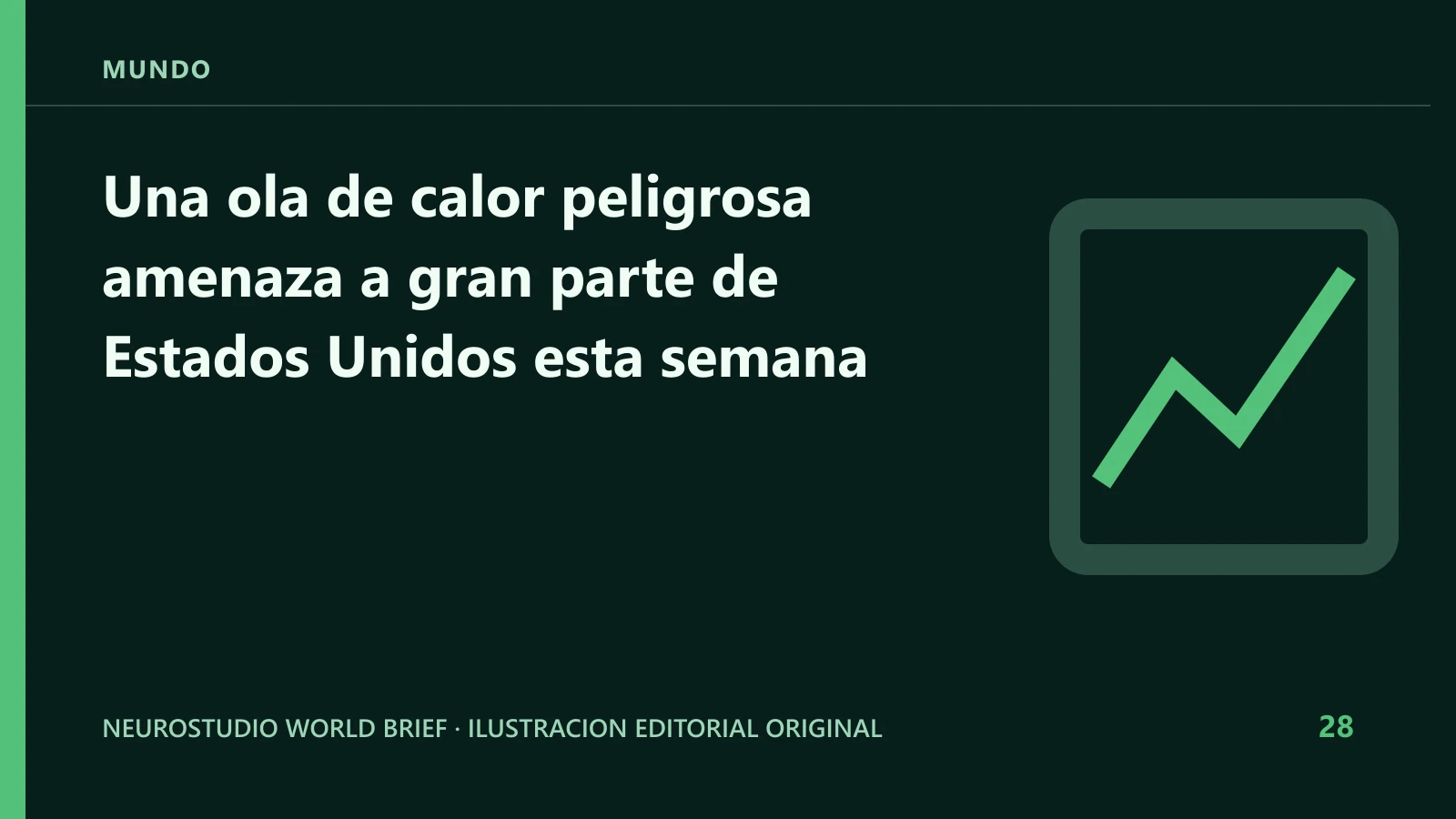 Ilustracion editorial original para: Una ola de calor peligrosa amenaza a gran parte de Estados Unidos esta semana