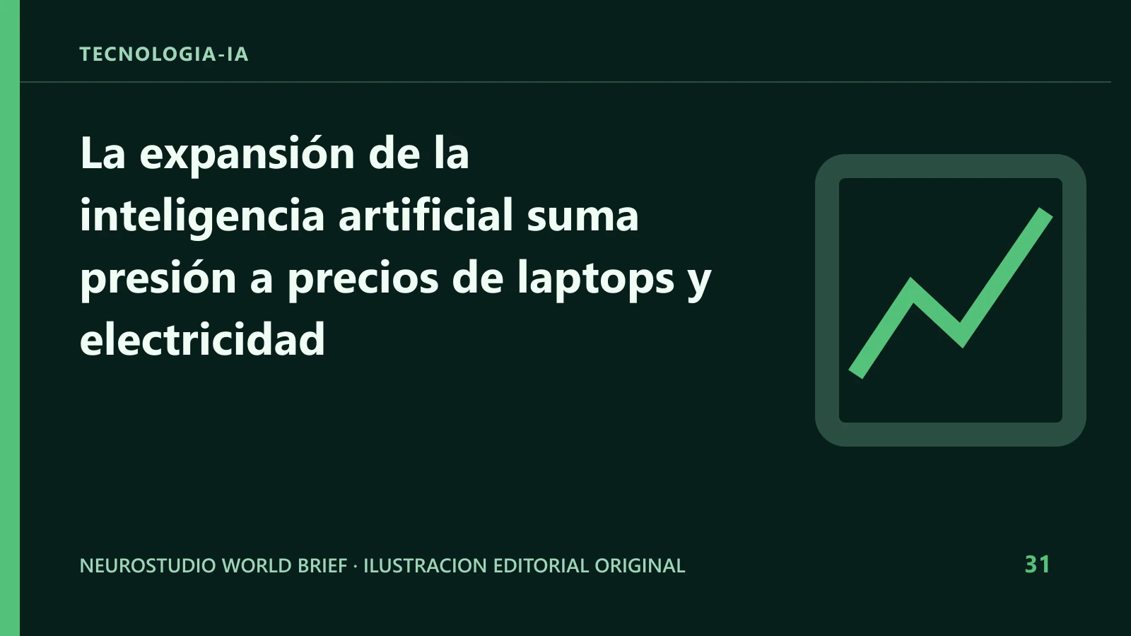 Ilustracion editorial original para: La expansión de la inteligencia artificial suma presión a precios de laptops y electricidad
