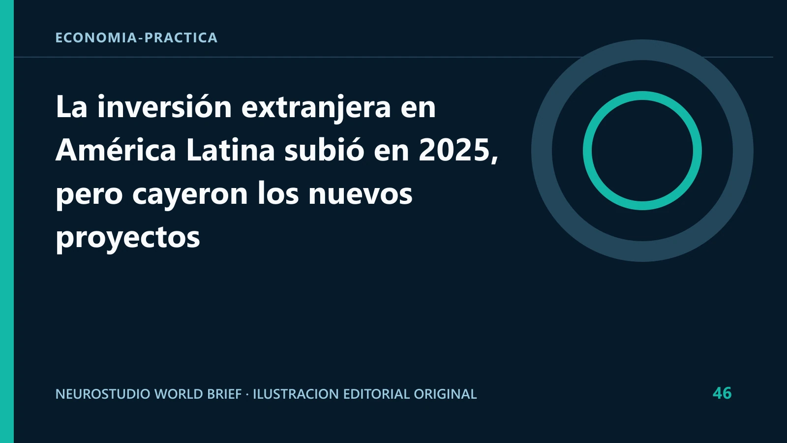 Ilustracion editorial original para: La inversión extranjera en América Latina subió en 2025, pero cayeron los nuevos proyectos