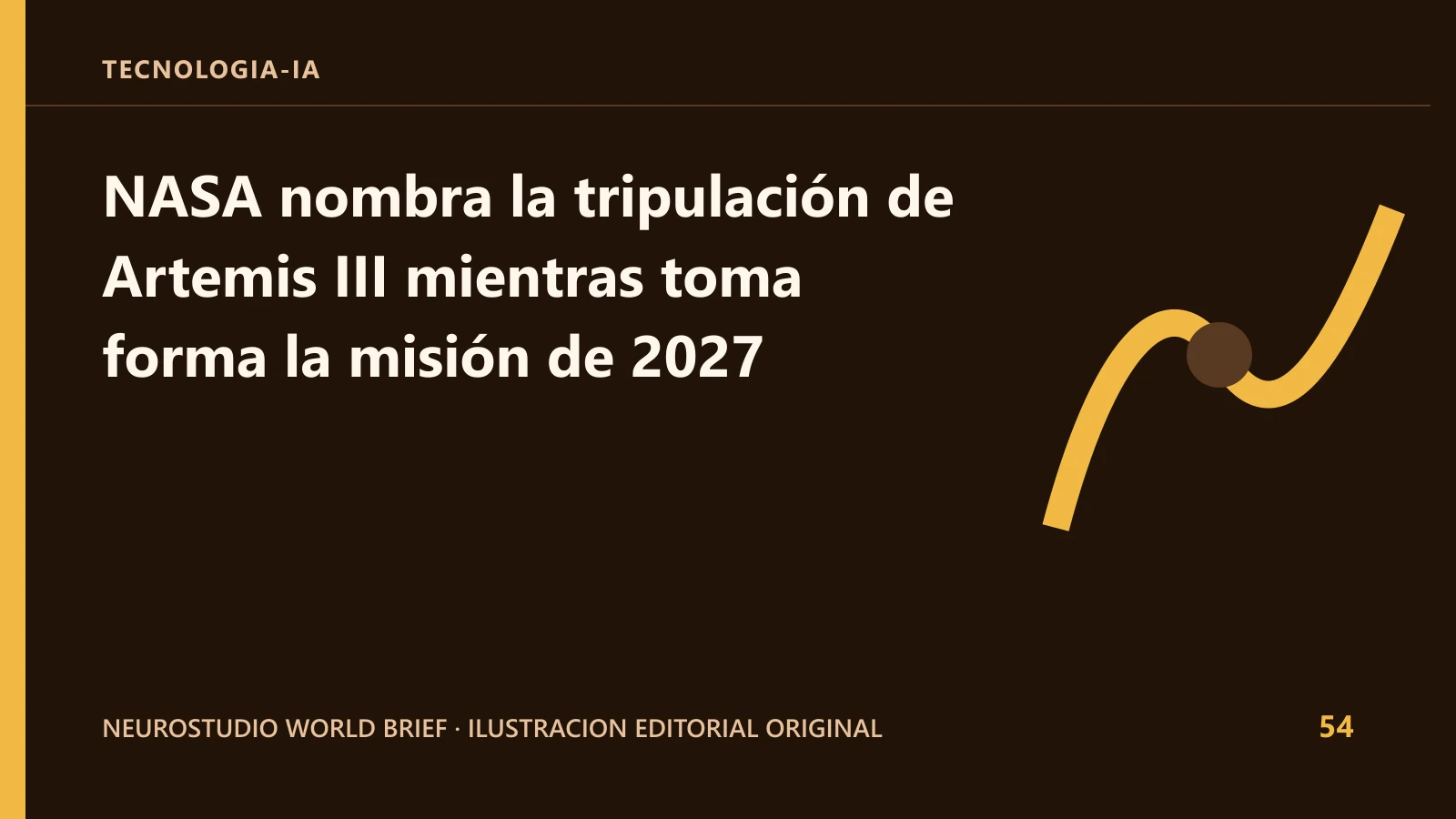 Ilustracion editorial original para: NASA nombra la tripulación de Artemis III mientras toma forma la misión de 2027