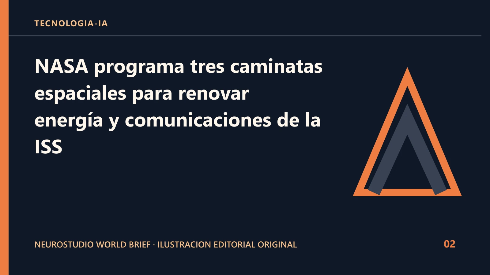 Ilustracion editorial original para: NASA programa tres caminatas espaciales para renovar energía y comunicaciones de la ISS