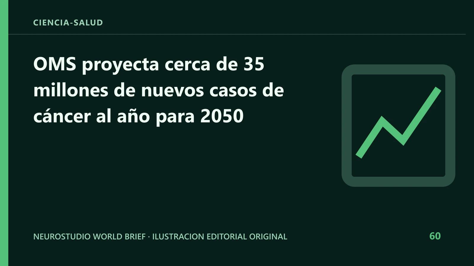 Ilustracion editorial original para: OMS proyecta cerca de 35 millones de nuevos casos de cáncer al año para 2050