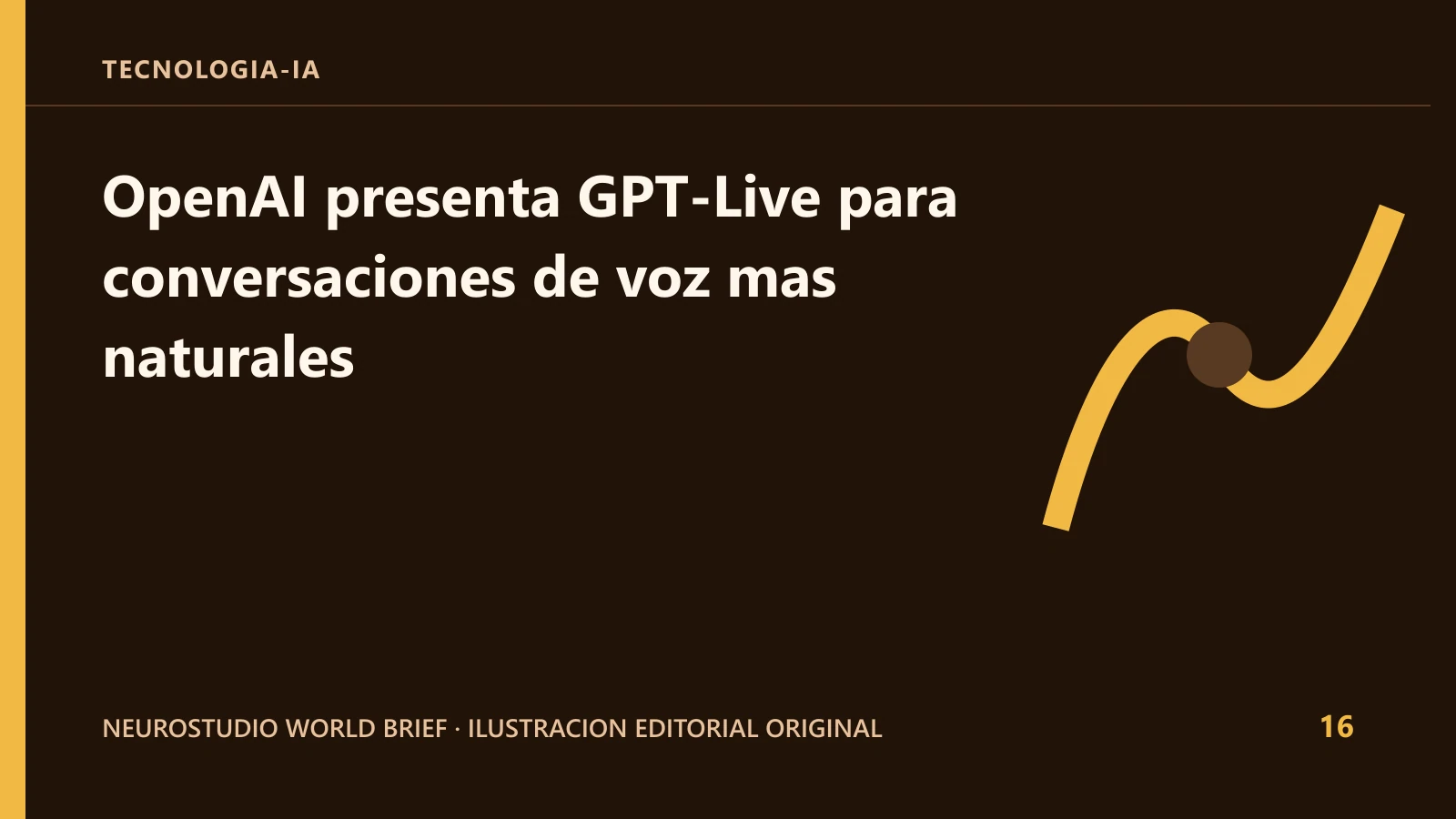 Ilustracion editorial original para: OpenAI presenta GPT-Live para conversaciones de voz mas naturales