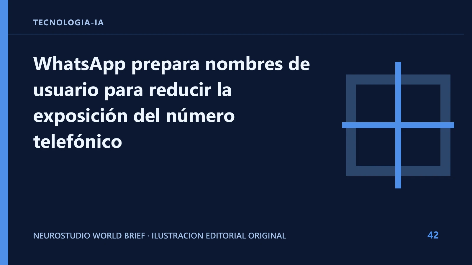 Ilustracion editorial original para: WhatsApp prepara nombres de usuario para reducir la exposición del número telefónico