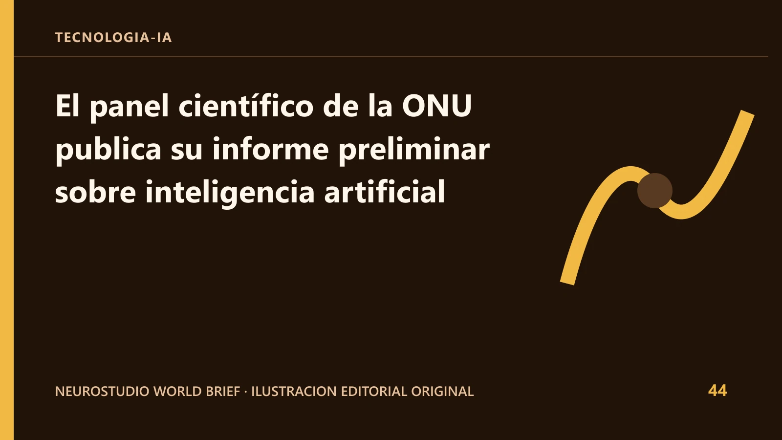Ilustracion editorial original para: El panel científico de la ONU publica su informe preliminar sobre inteligencia artificial