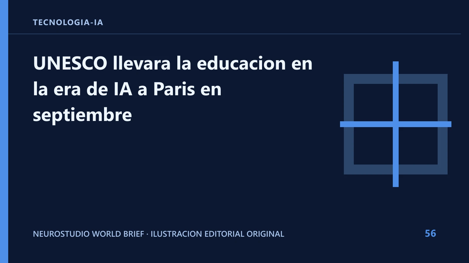 Ilustracion editorial original para: UNESCO llevara la educacion en la era de IA a Paris en septiembre
