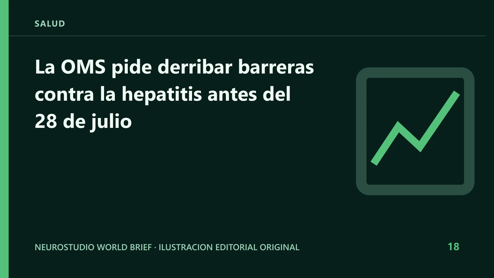 Ilustracion editorial original para: La OMS pide derribar barreras contra la hepatitis antes del 28 de julio